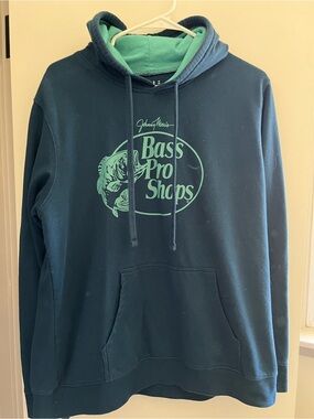 Bass Teal and Mint Green Pullover Hoodie